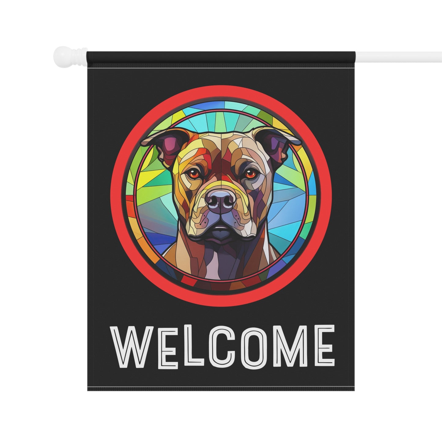 Staffordshire Bull Terrier Welcome 2-Sided Garden & House Flag/Banner