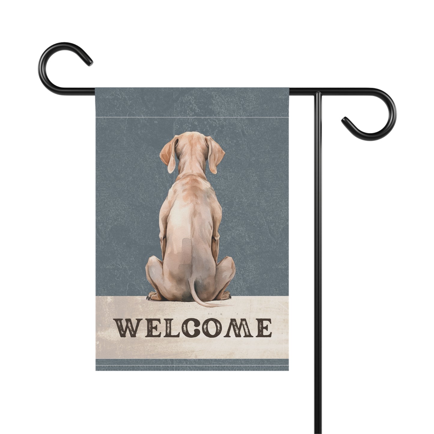 Weimaraner Welcome 2-Sided Garden & House Flag/Banner