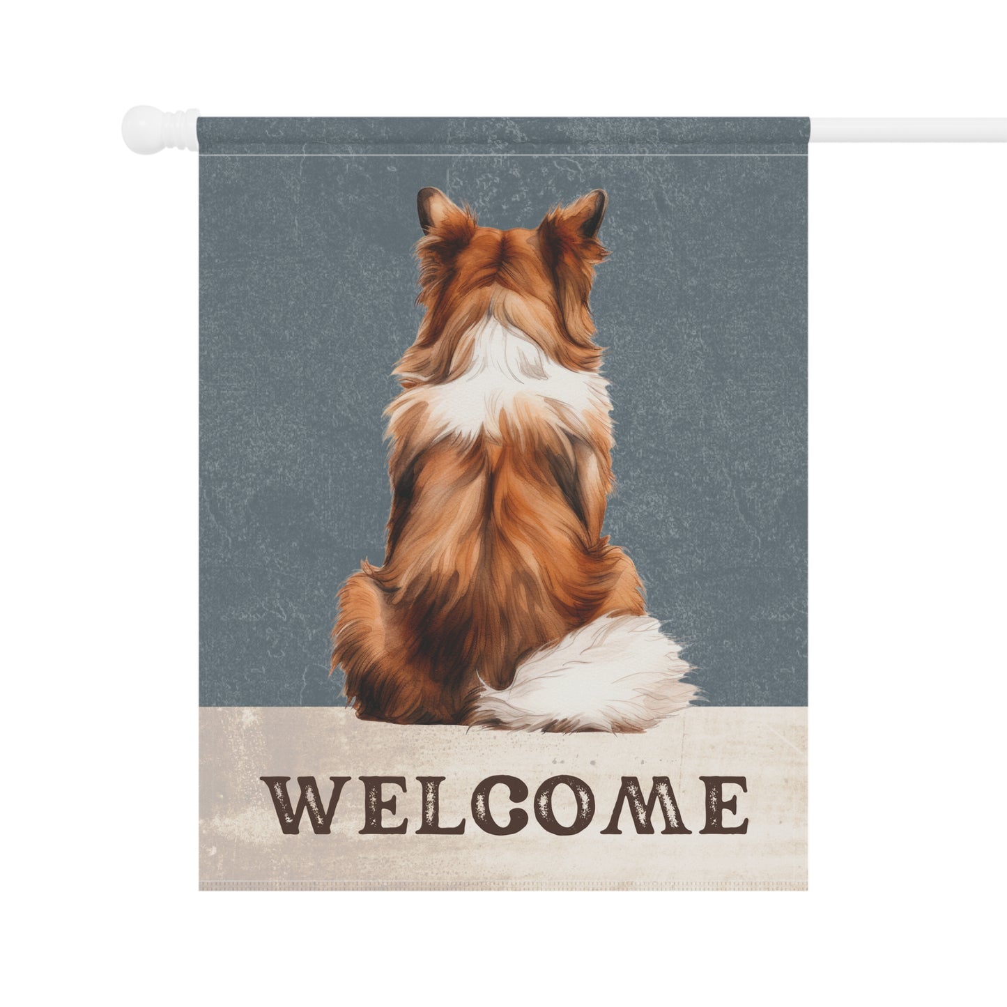 Sheltie Welcome 2-Sided Garden & House Flag/Banner