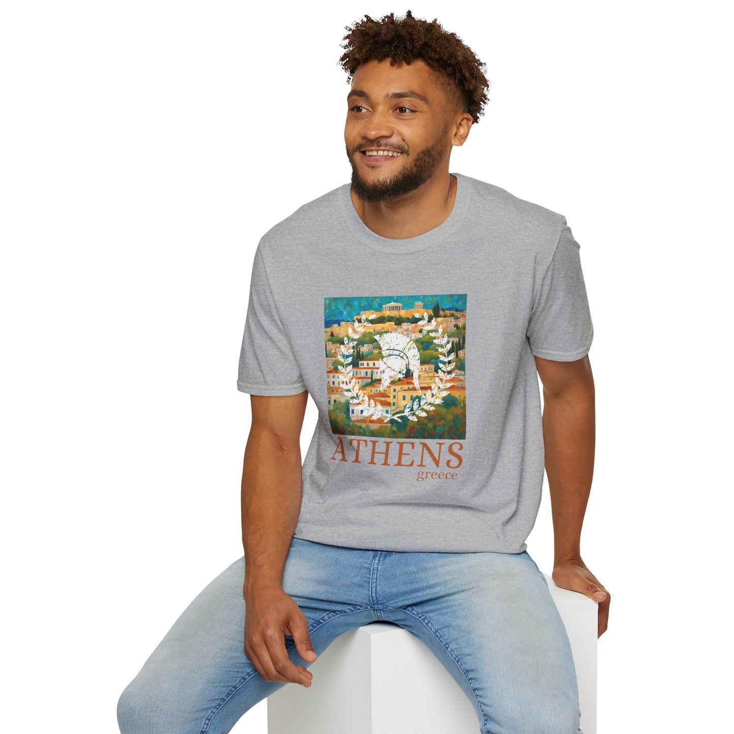 Athens Greece Travel Art Unisex Softstyle T-Shirt