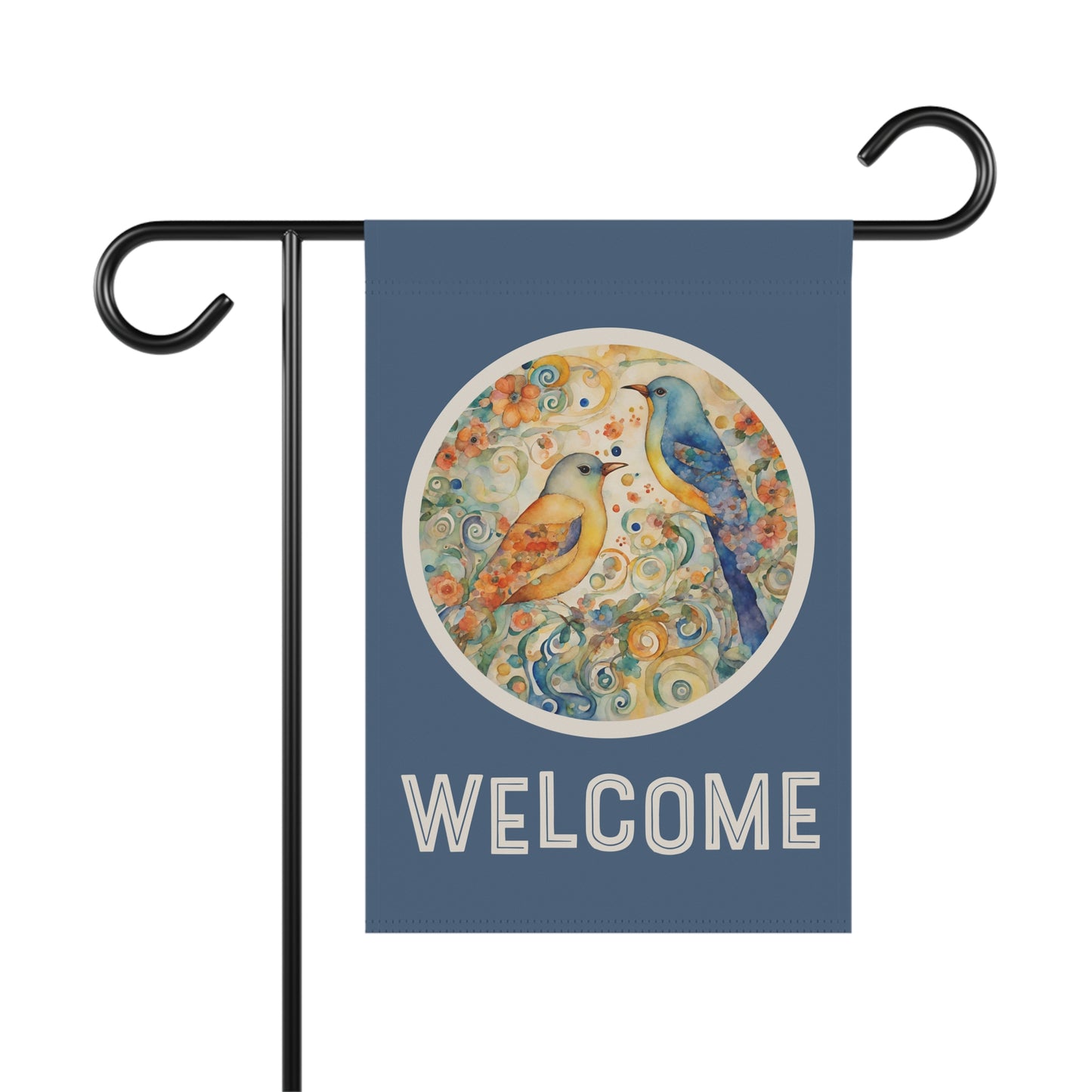 Garden Birds Welcome 2-Sided Garden & House Flag/Banner