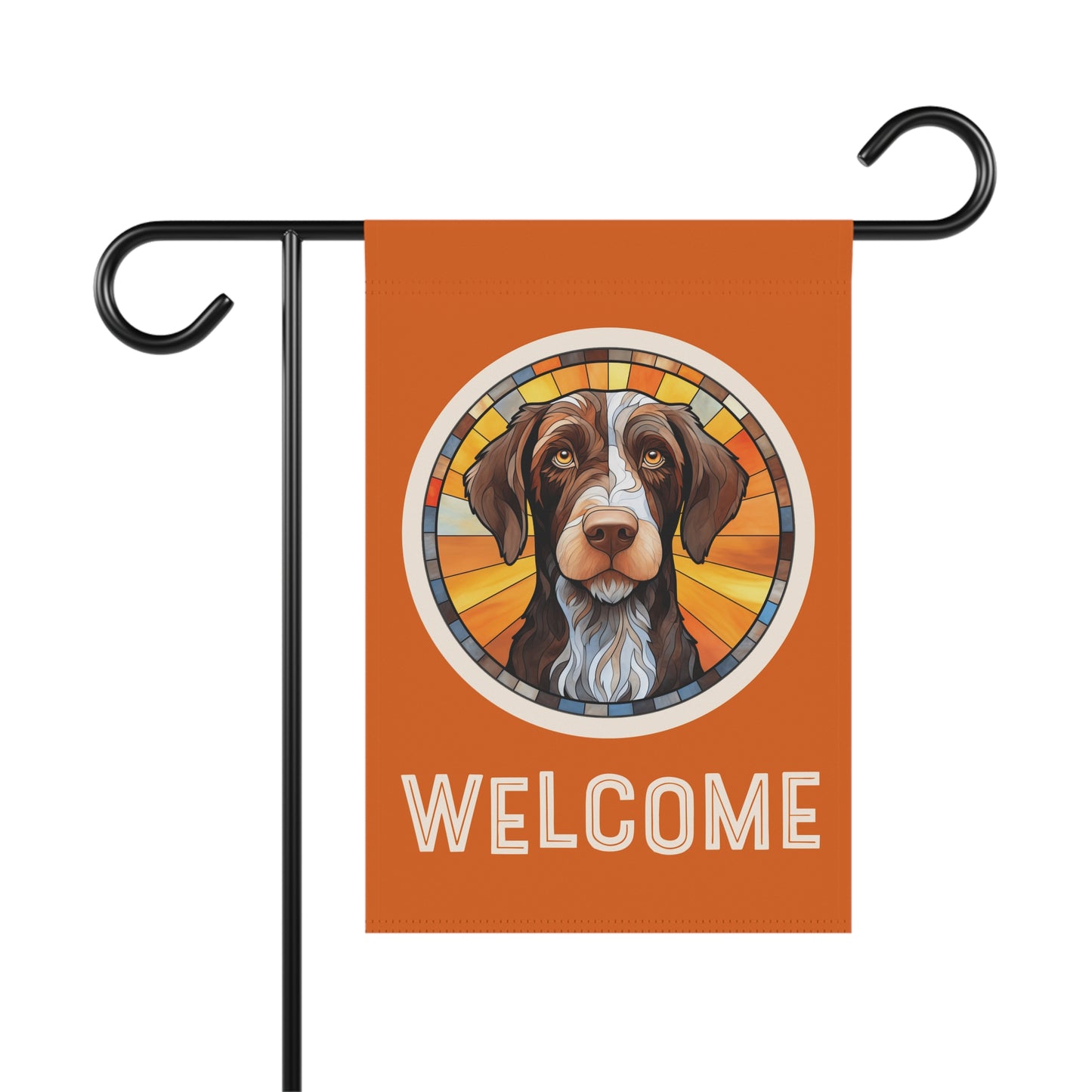 German Wirehaired Pointer Welcome 2-Sided Garden & House Flag/Banner