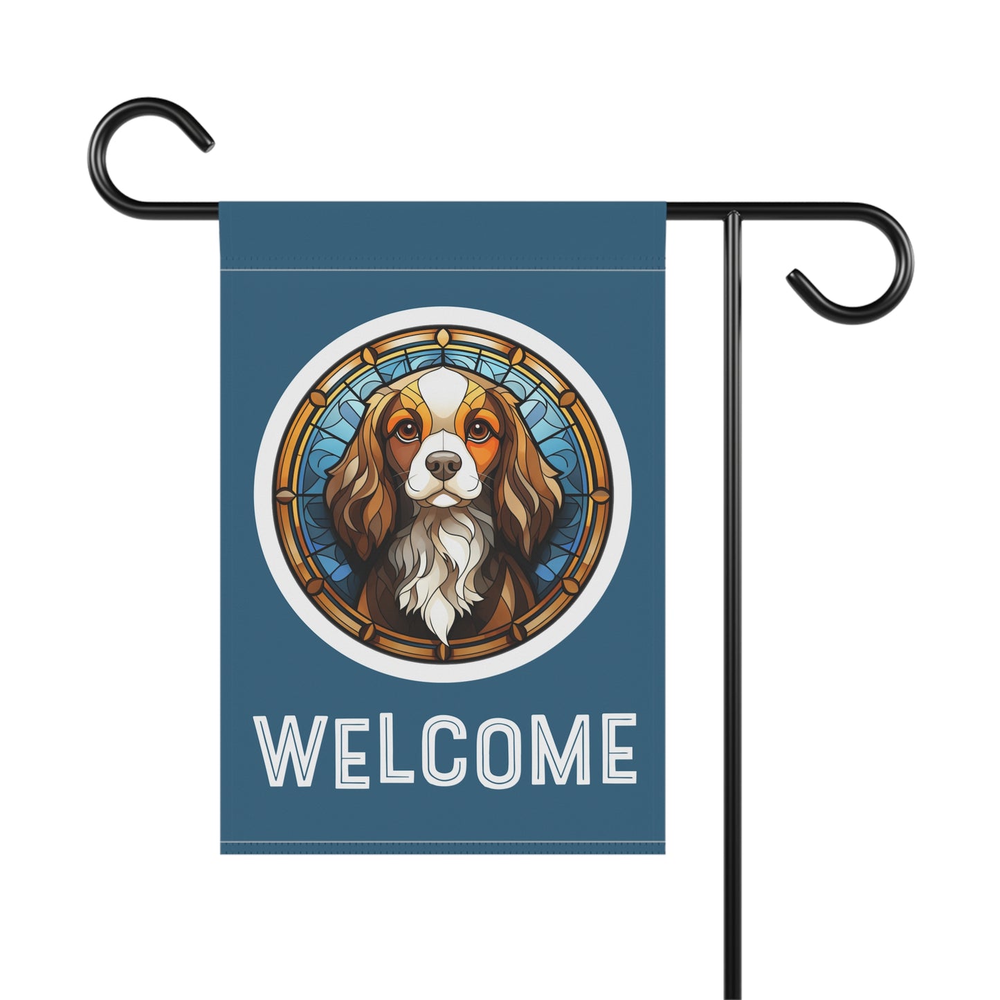 Cavalier King Charles Welcome 2-Sided Garden & House Flag/Banner