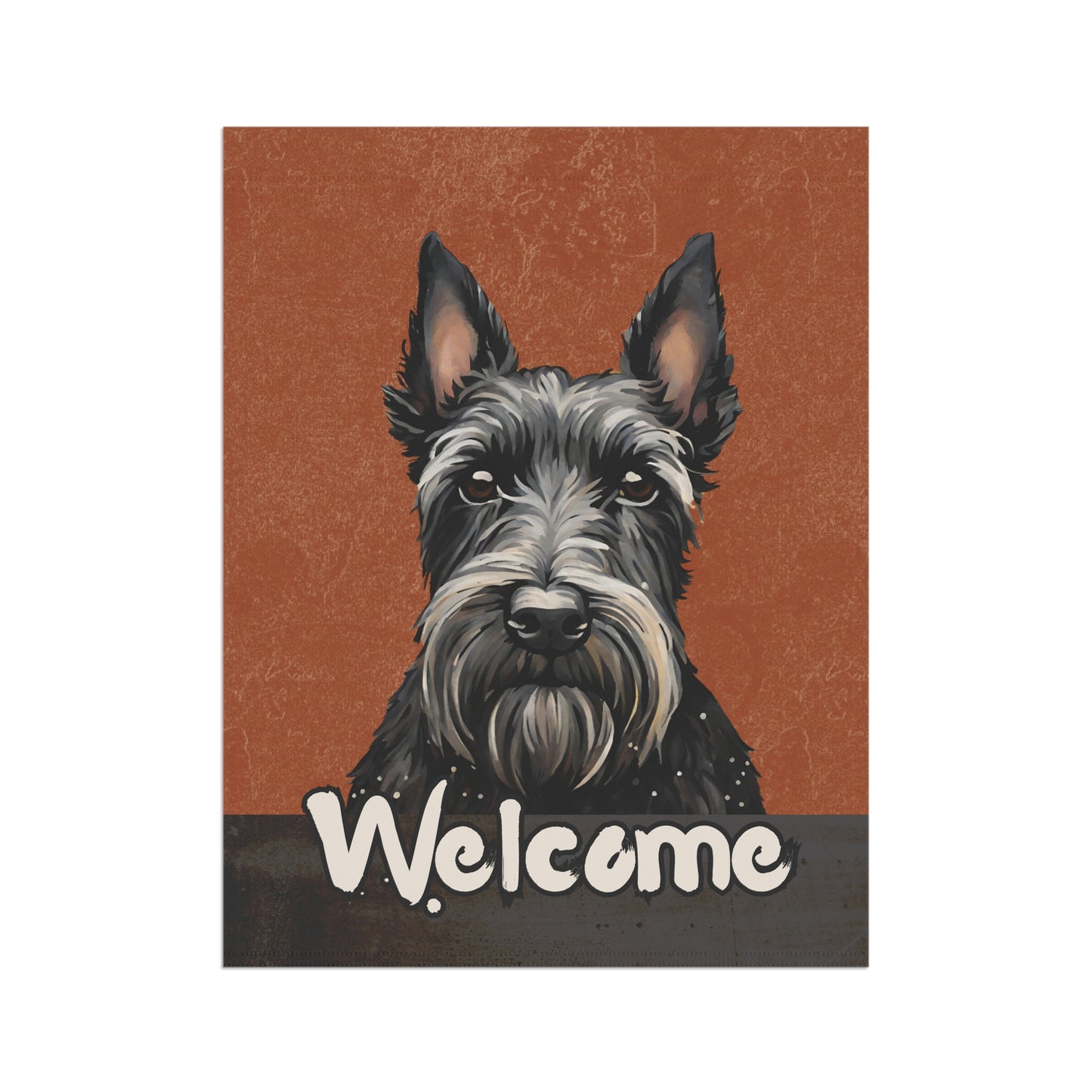 Scottish Terrier Welcome 2-Sided Garden & House Flag/Banner