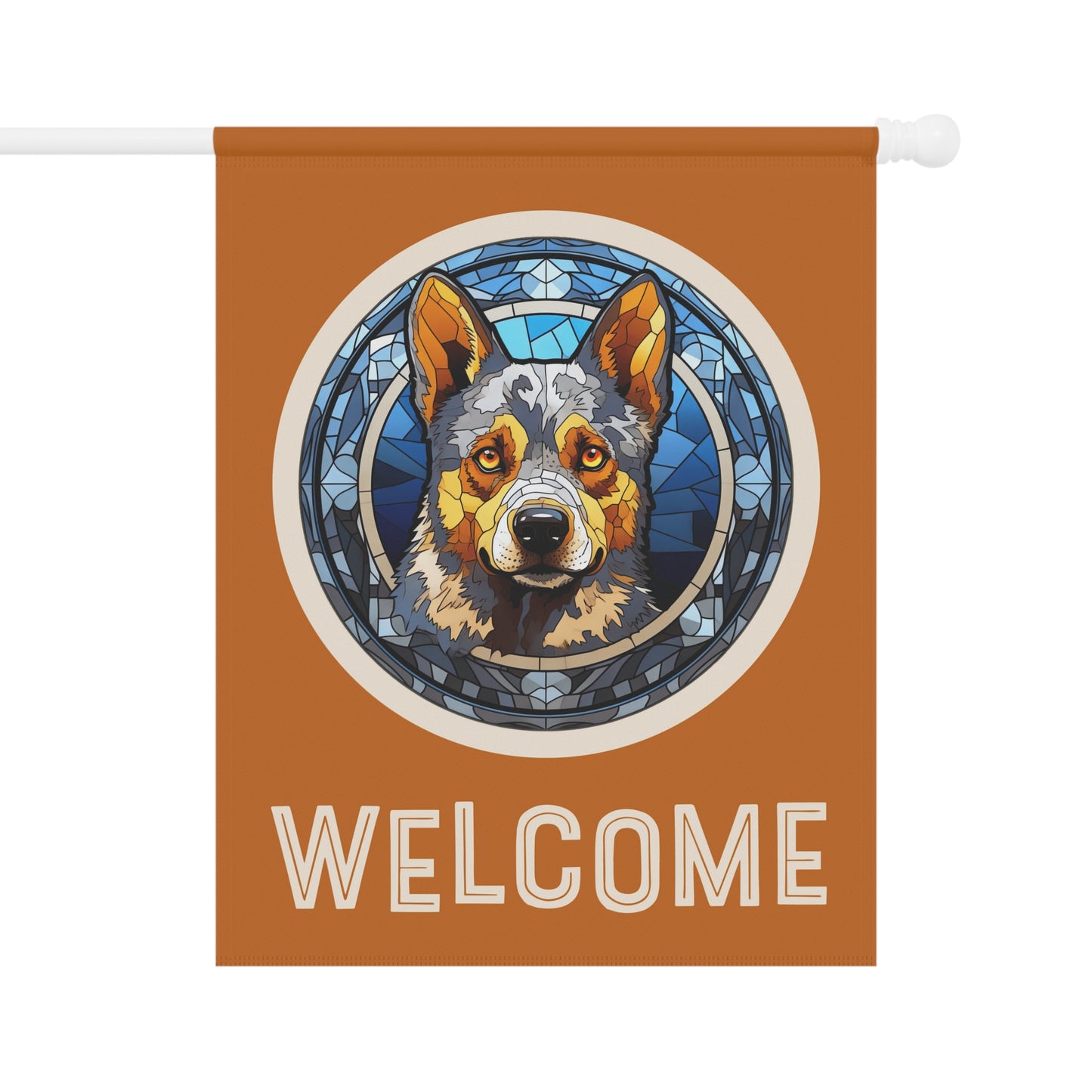 Australian Cattle Dog Welcome 2-Sided Garden & House Flag/Banner