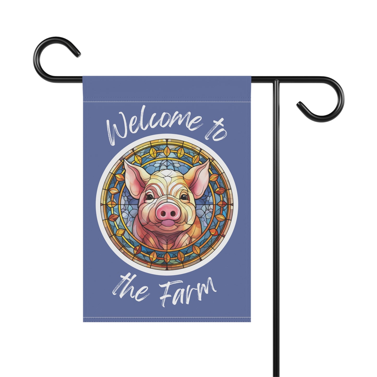 Welcome to the Farm Pig 2-Sided Garden & House Flag/Banner