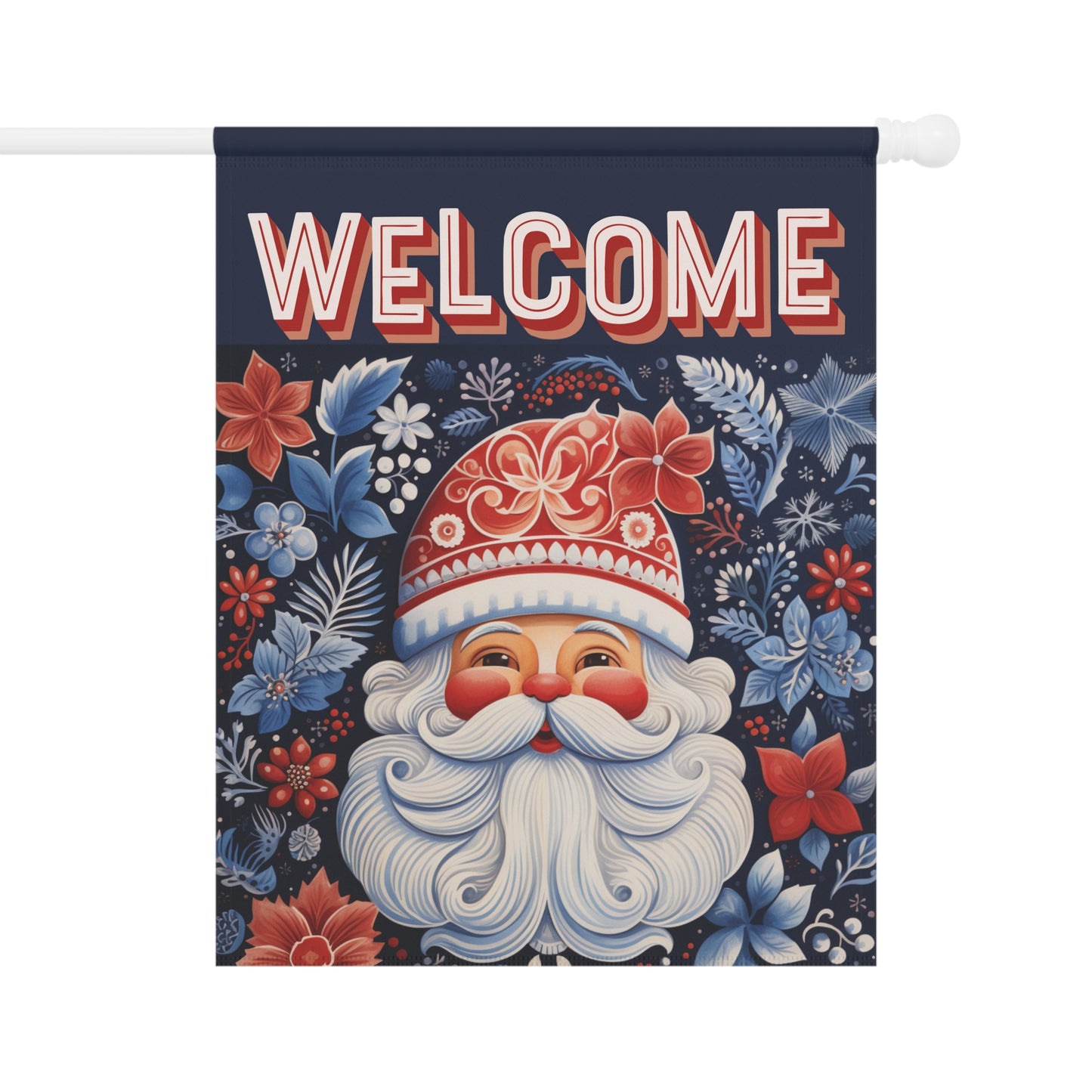 Nordic Santa Welcome 2-Sided  Garden & House Flag/Banner