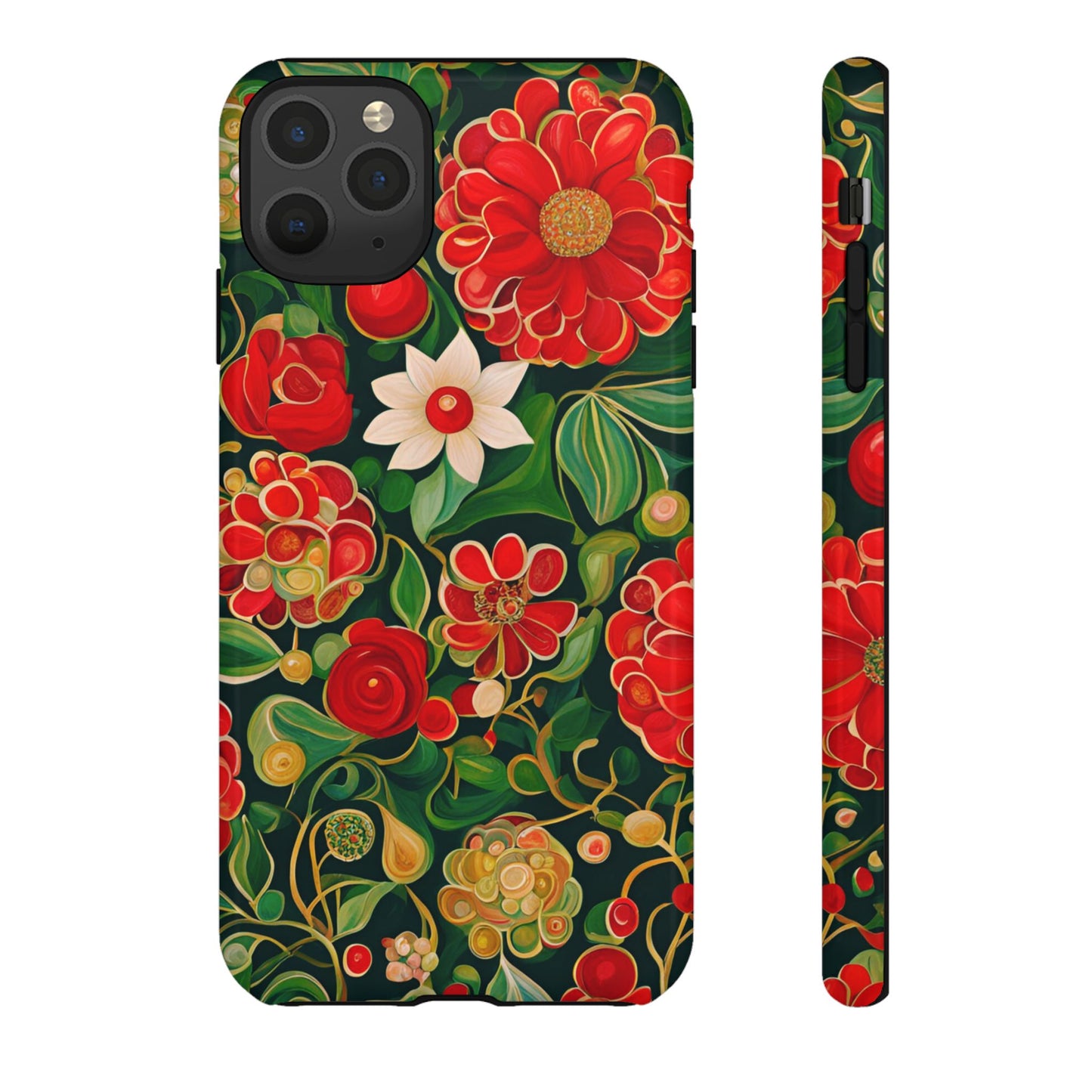 December Flowers iPhone Samsung Galaxy Google Pixel Tough Cases