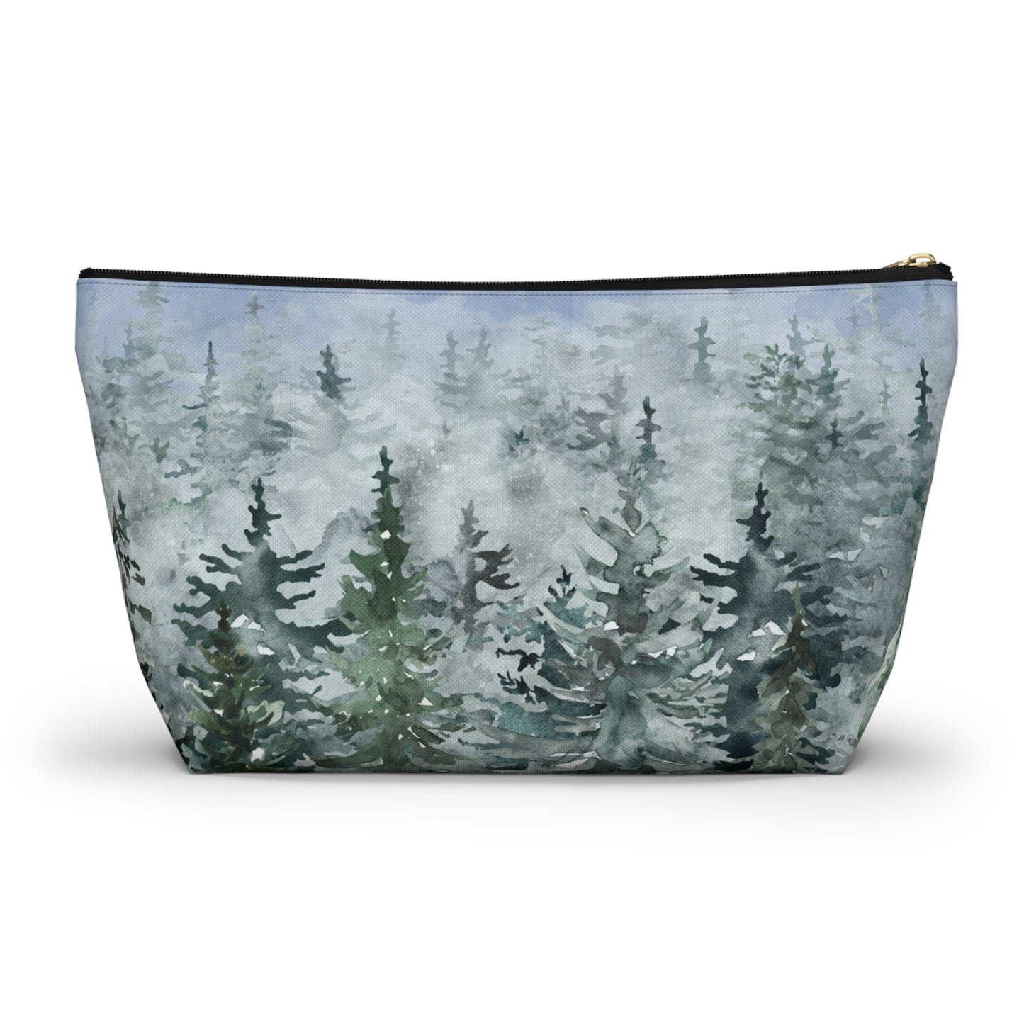 Evergreens in Winter Accessory Pouch w T-bottom