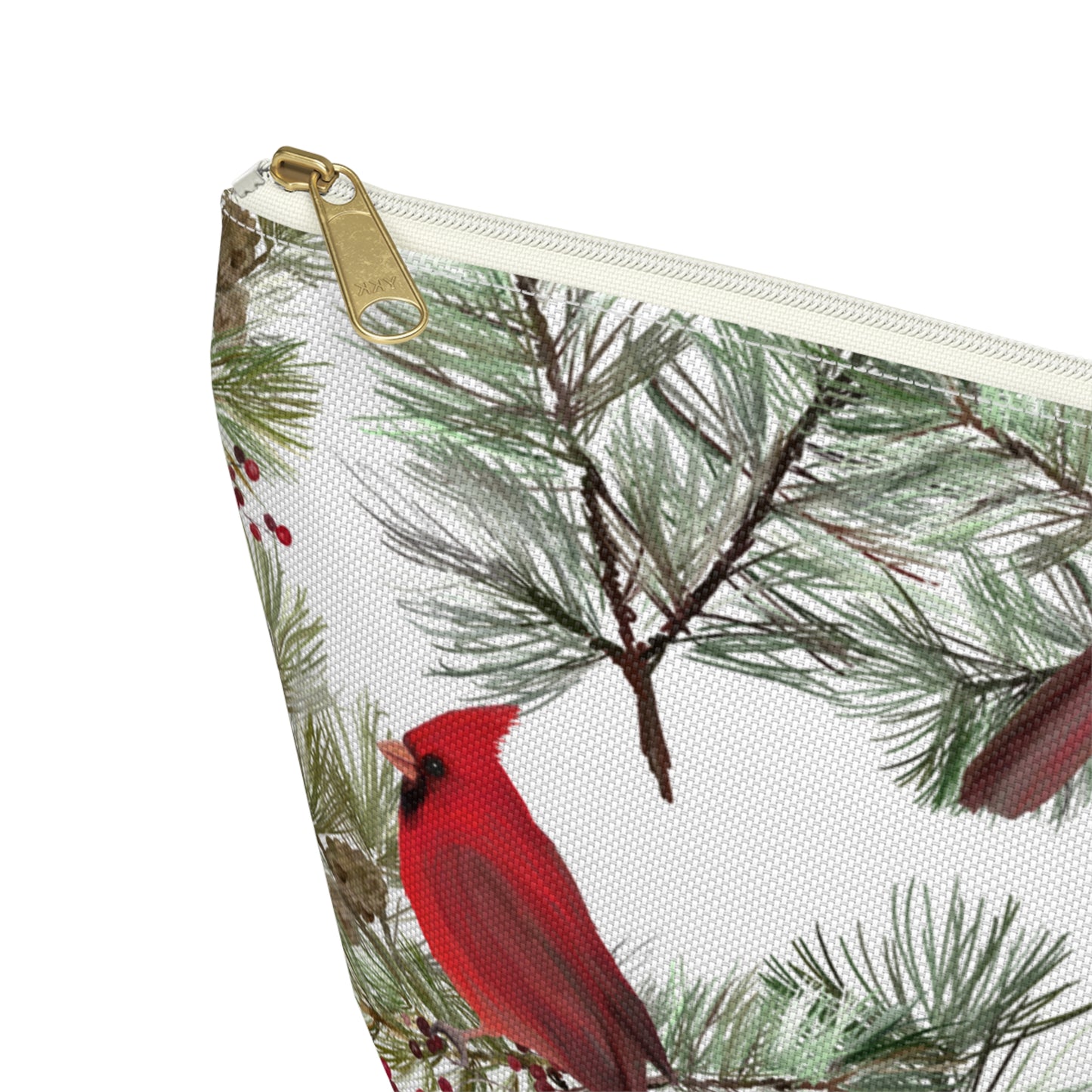 Winter Cardinals Accessory Pouch w T-bottom