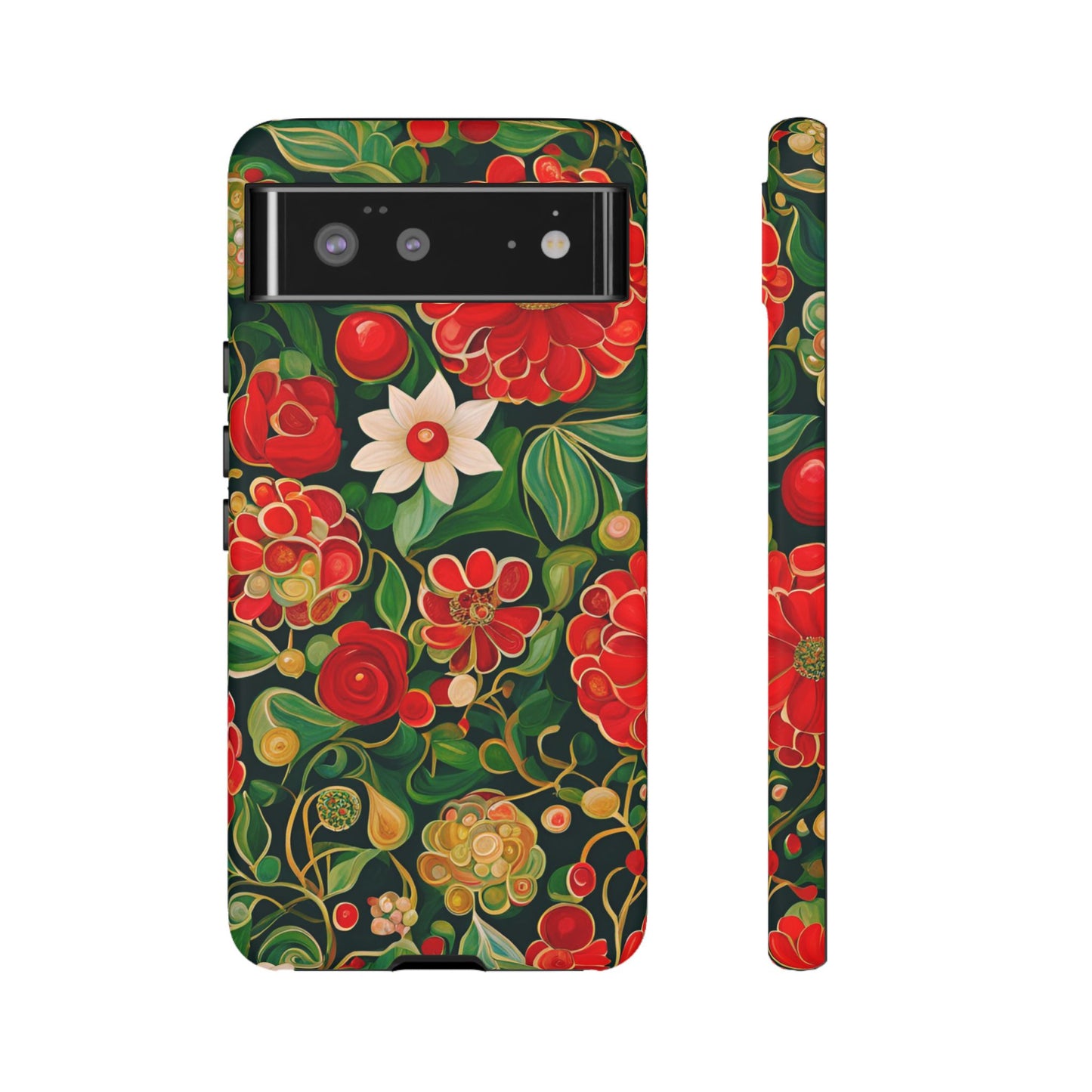 December Flowers iPhone Samsung Galaxy Google Pixel Tough Cases