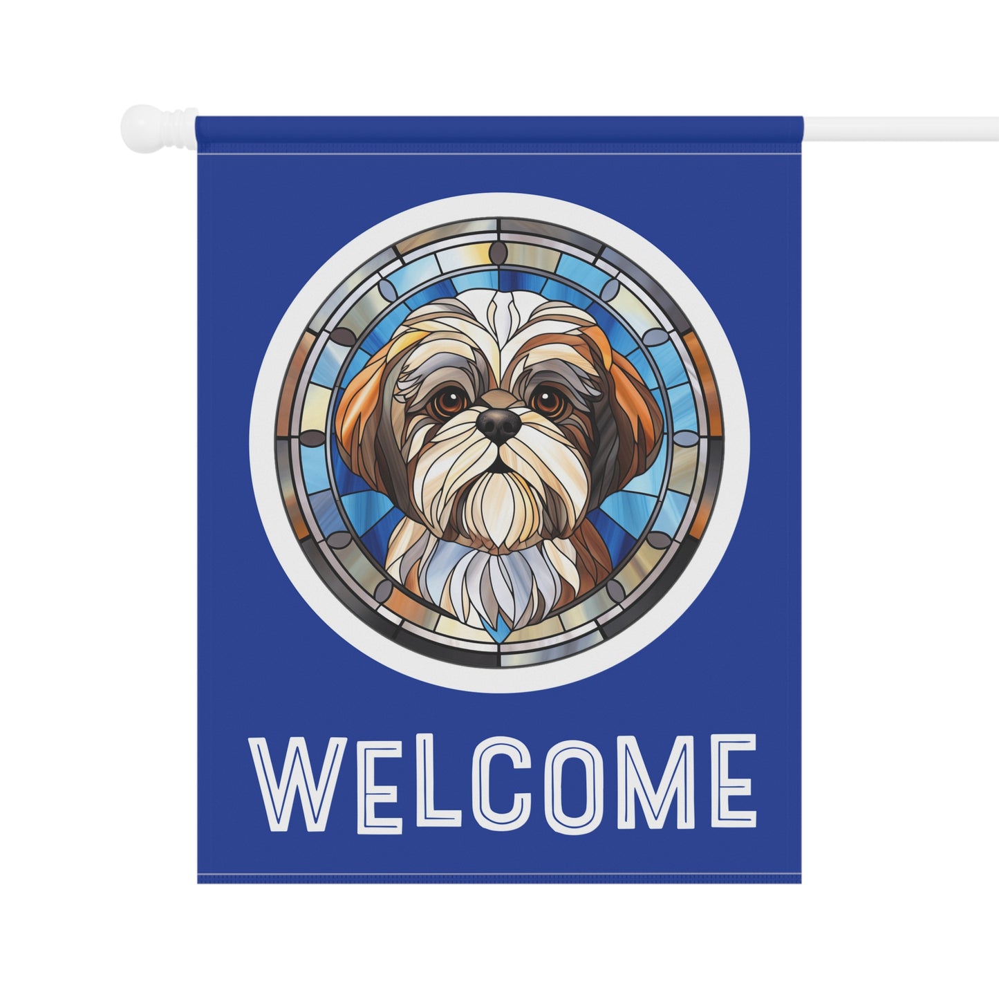 Shih Tzu Welcome 2-Sided Garden & House Flag/Banner