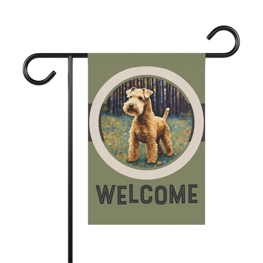 Lakeland Terrier Welcome 2-Sided Garden & House Flag/Banner