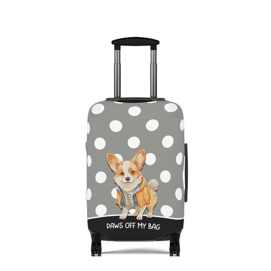 Corgi In Jacket Paws Off My Bag Luggage Cover