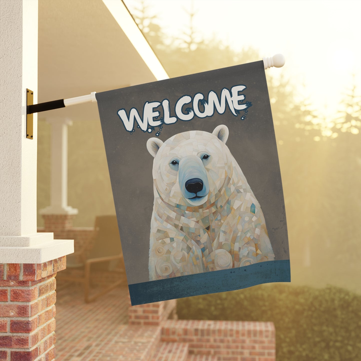 Polar Bear Welcome 2-Sided Garden & House Flag/Banner