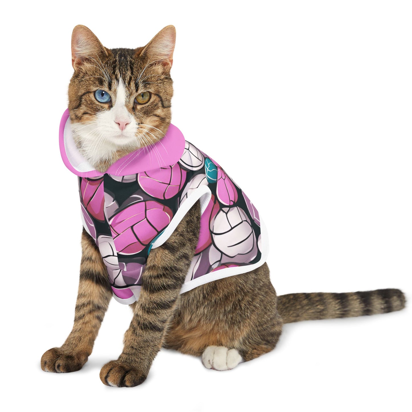 Volleyball Pink Pet Hoodie