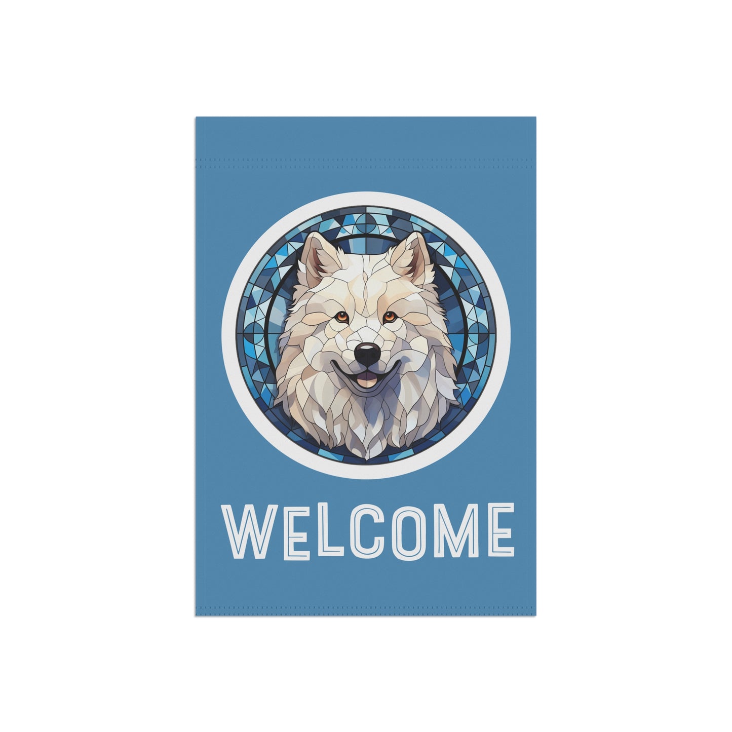 Samoyed Welcome @-Sided Garden & House Flag/Banner