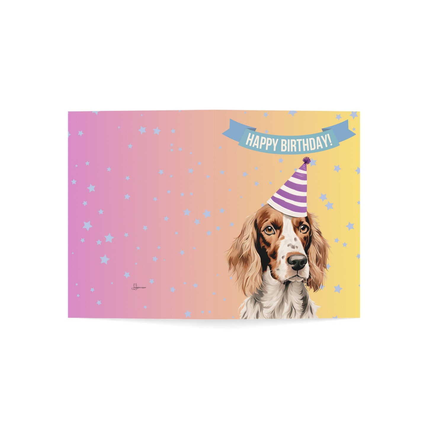 English Setter Happy Birthday 5 x 7 Greeting Cards (10 Pack)