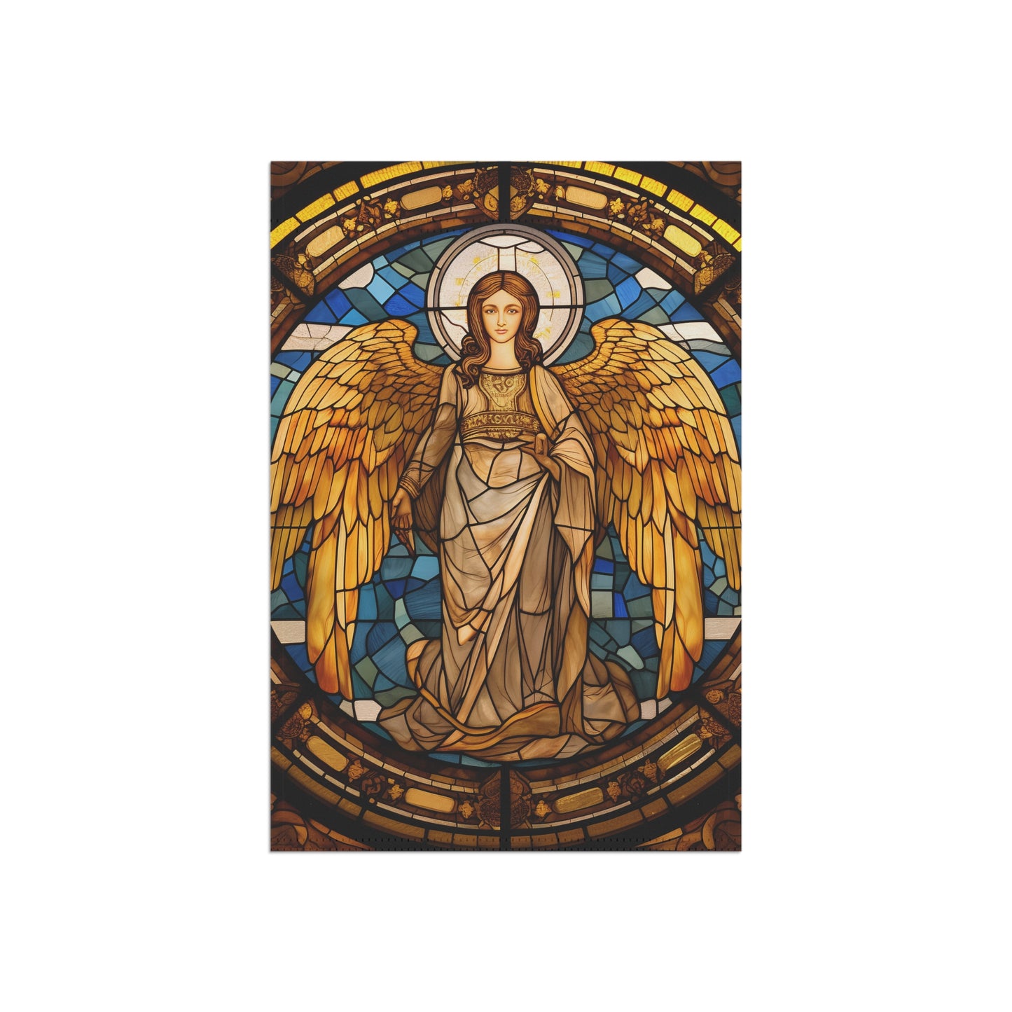 Stained Glass Angel(8) 2-Sided Garden & House Banner