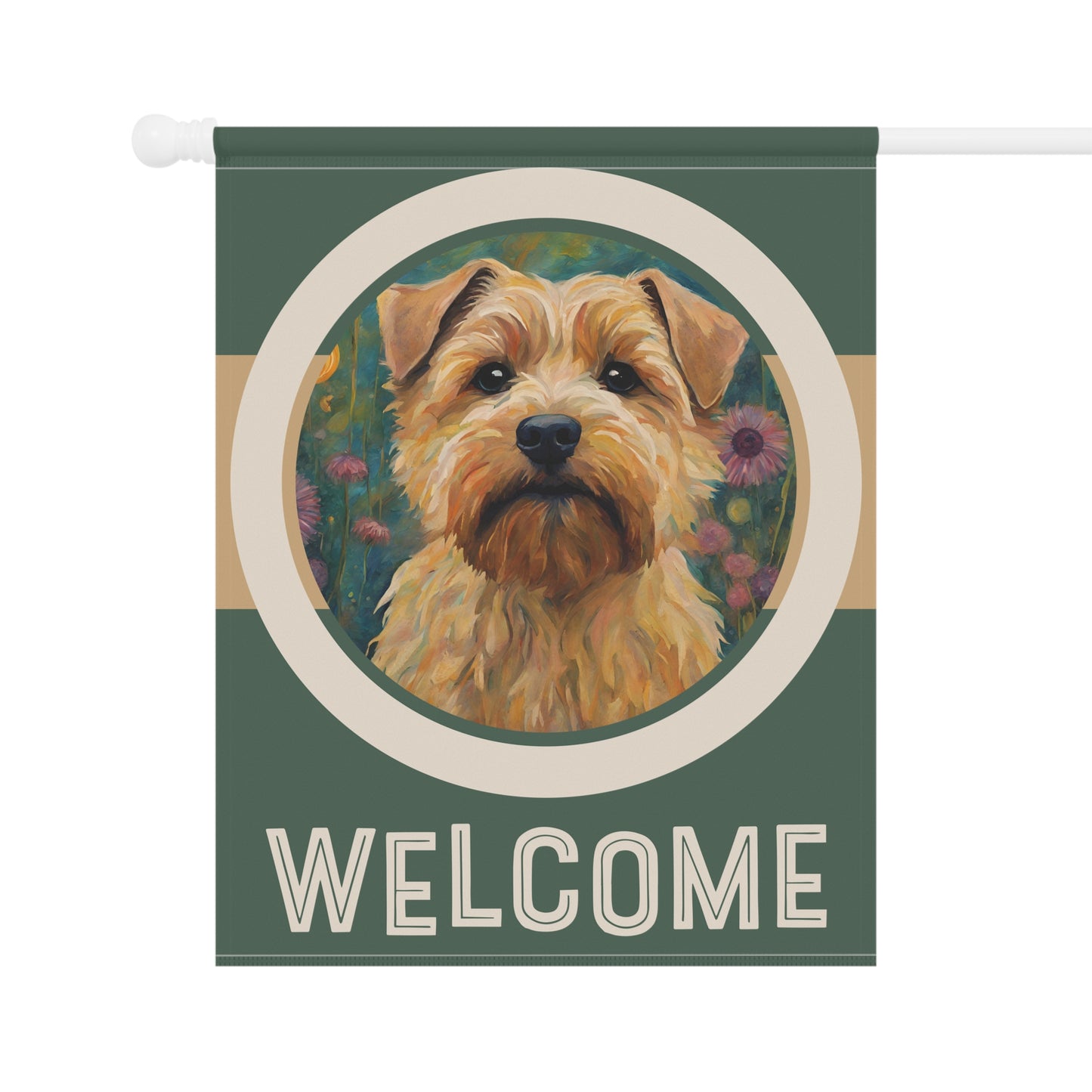 Norfolk Terrier Welcome 2-Sided Garden & House Flag/Banner