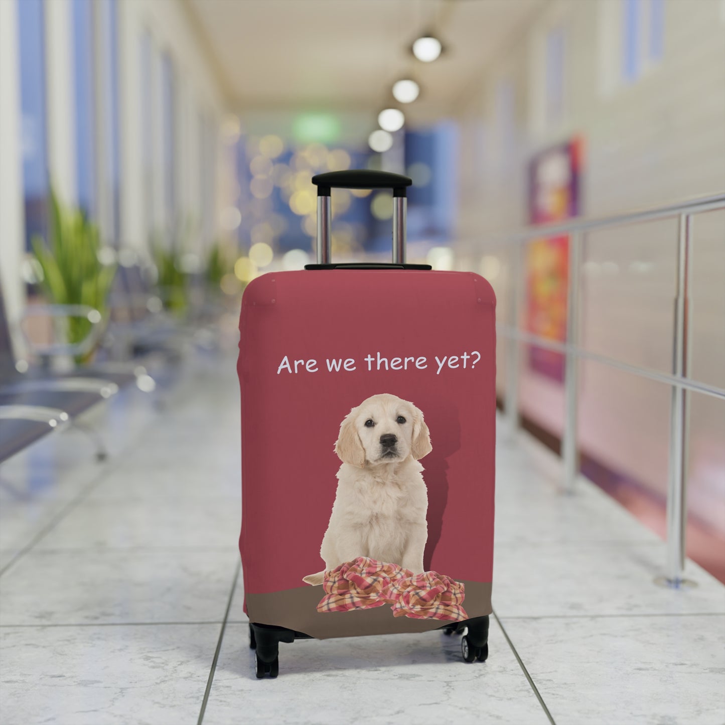 Golden Retriever Are We There yet? Luggage Cover