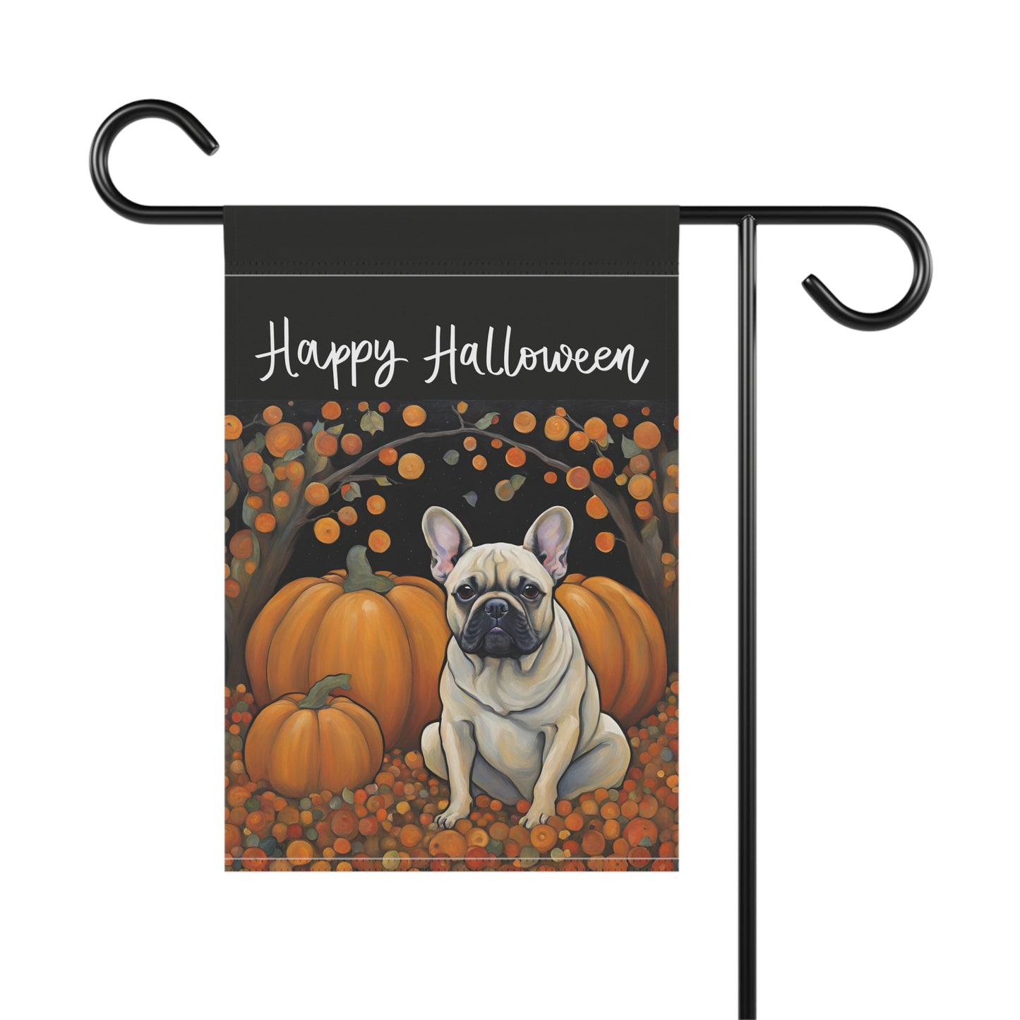 French Bulldog Happy Halloween 2-Sided Garden & House Flag/Banner