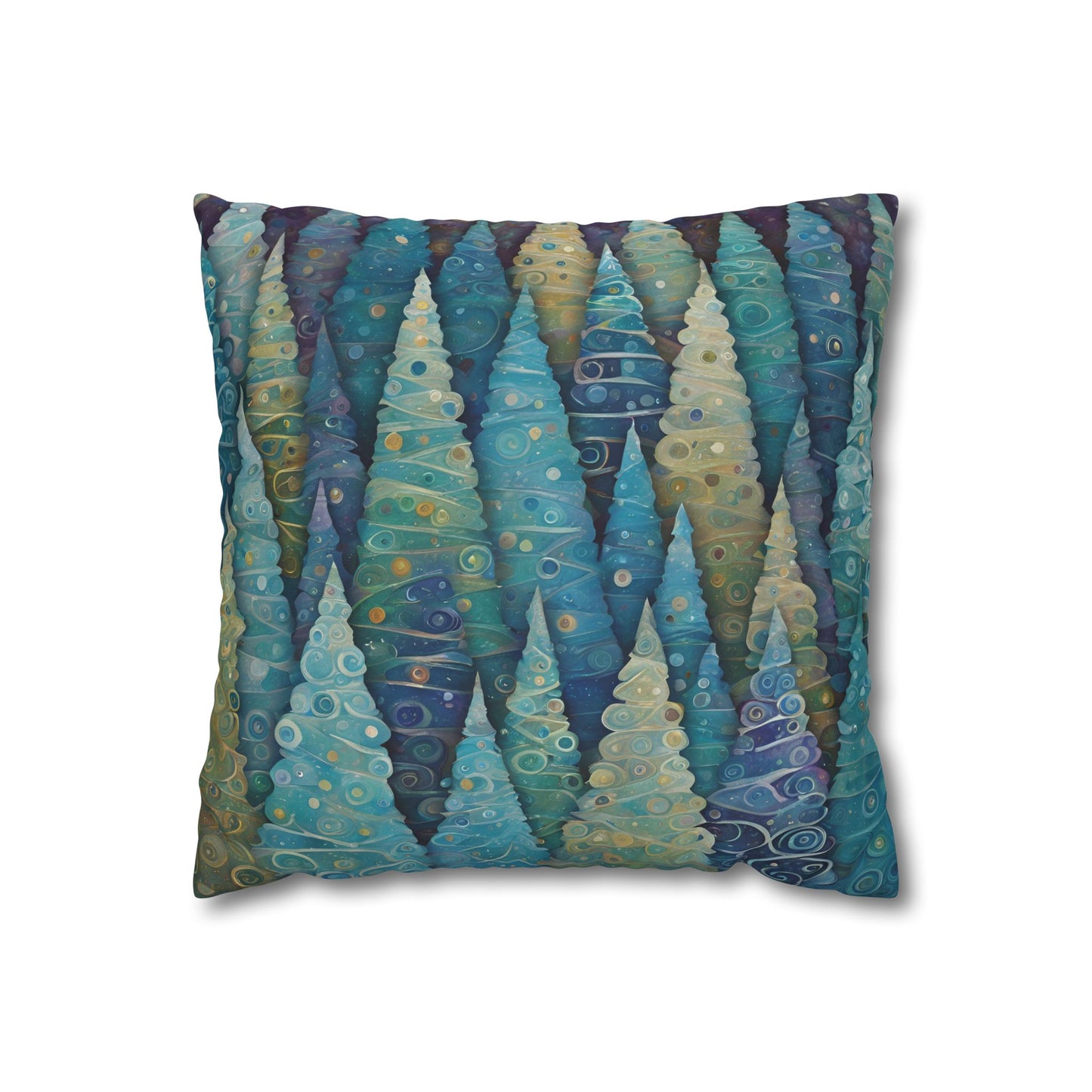 Cool Trees Square Poly Canvas Pillowcase