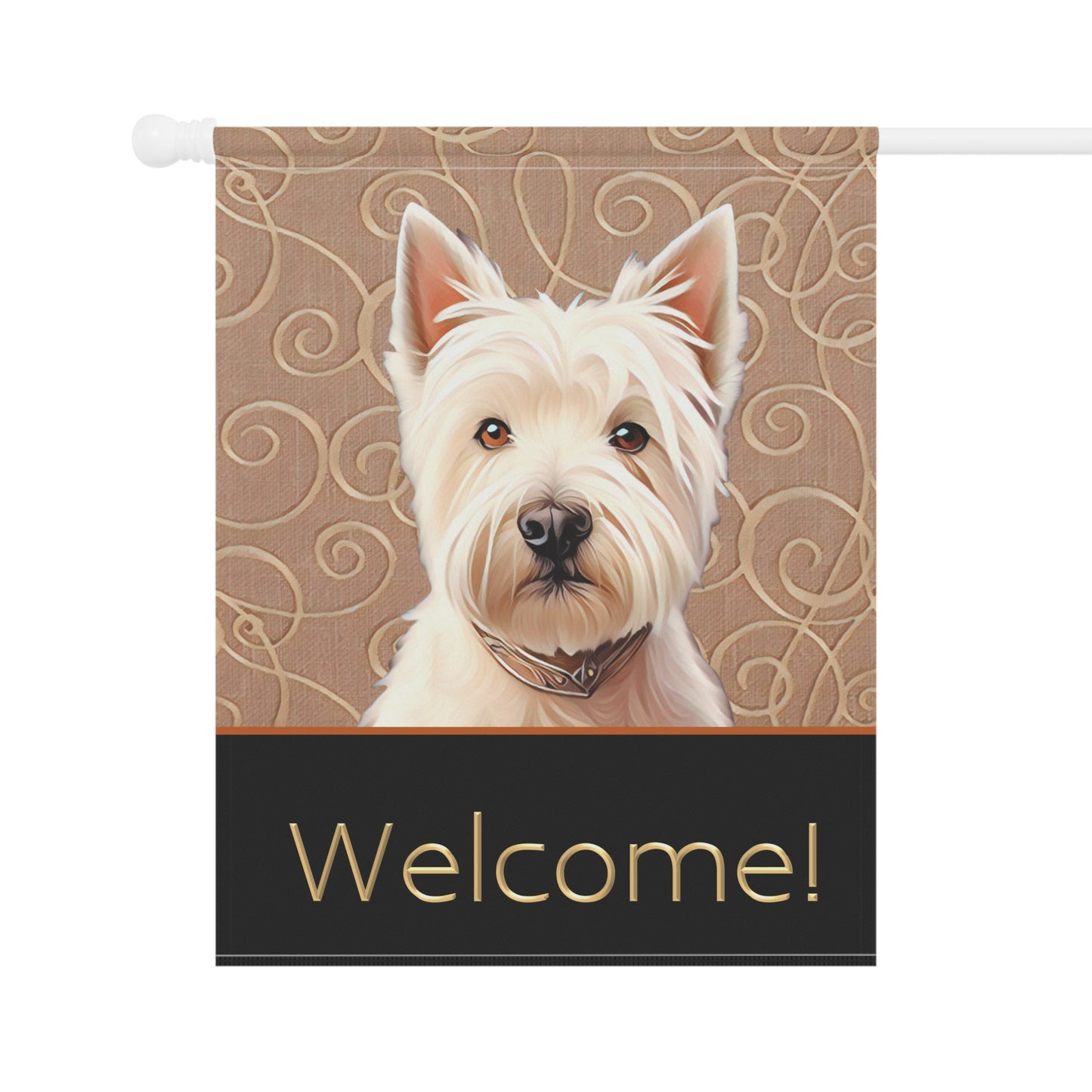 West Highland Terrier Westie Welcome 2-Sided Garden & House Flag/Banner