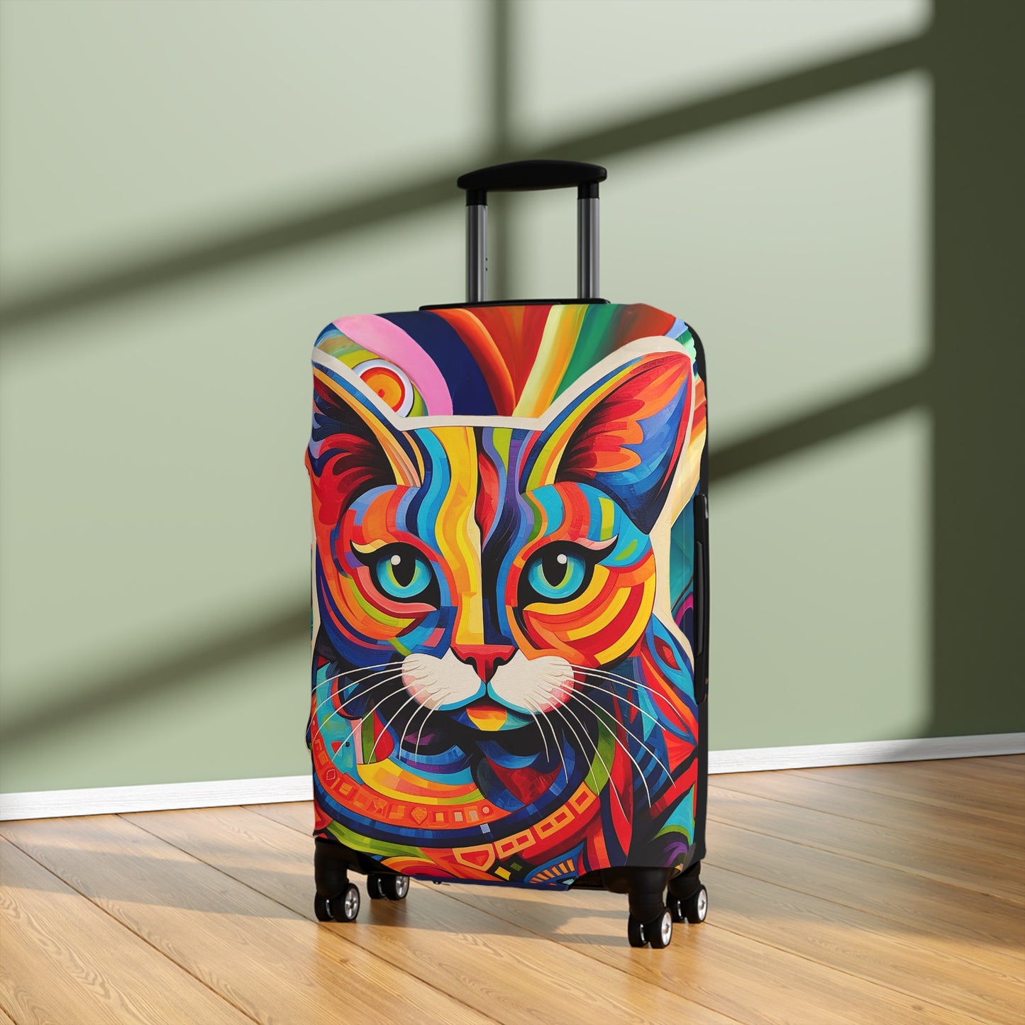 Saffron Abstract Cat Luggage Cover