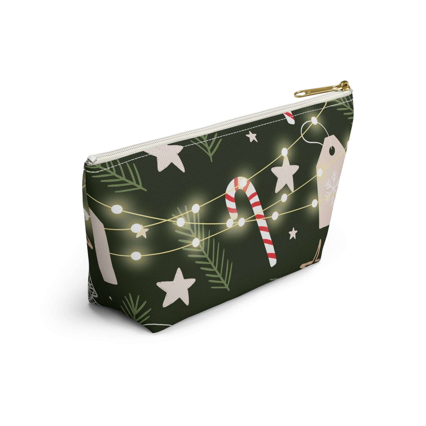 Rustic Christmas Accessory Pouch w T-bottom