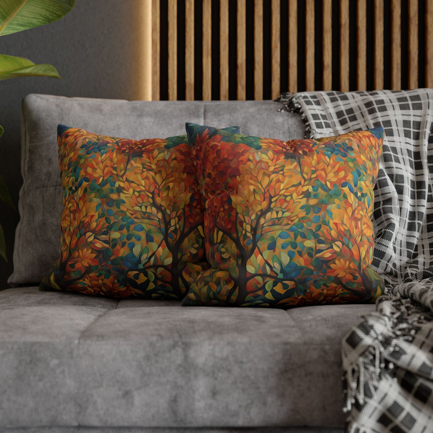 Autumn Square Poly Canvas Pillowcase