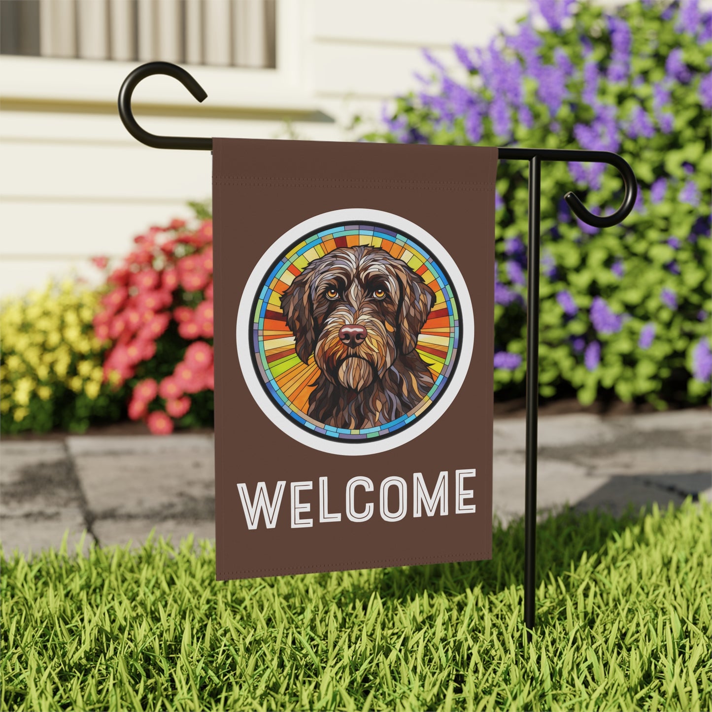 Griffon Welcome 2-Sided Garden & House Flag/Banner