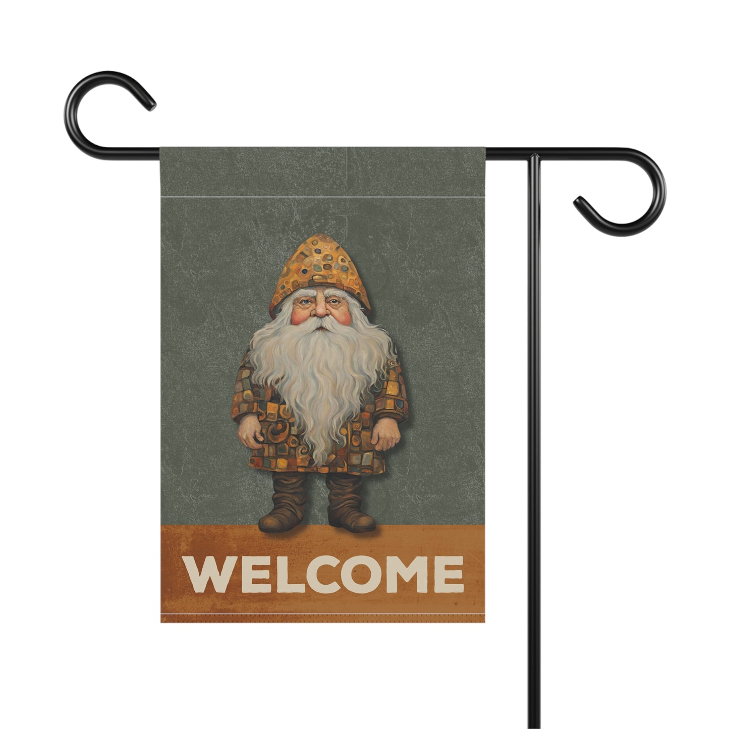 Gnome Welcome 2-Sided Garden & House Flag/Banner