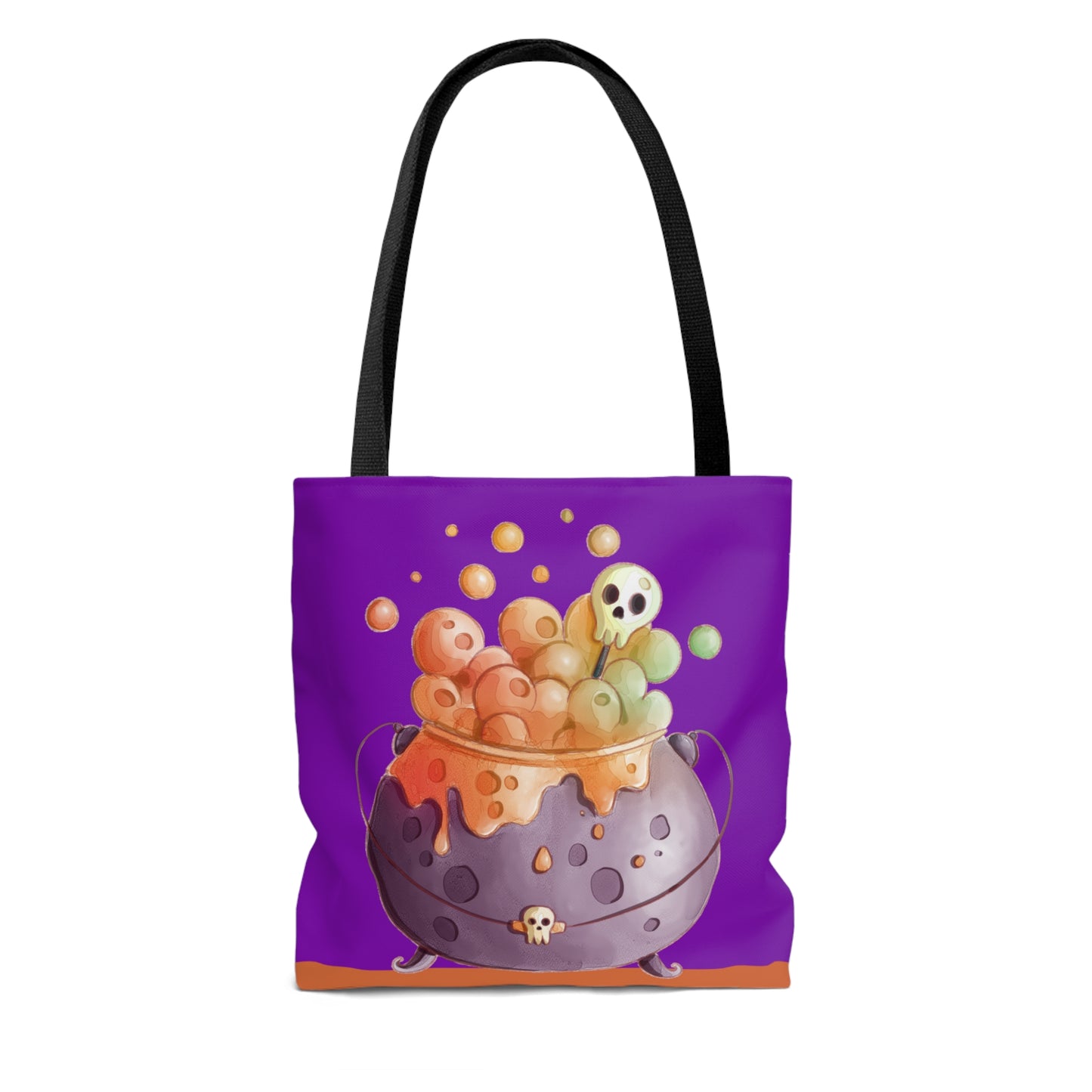 Bat & Cauldron Halloween Trick or Treat Tote Bag