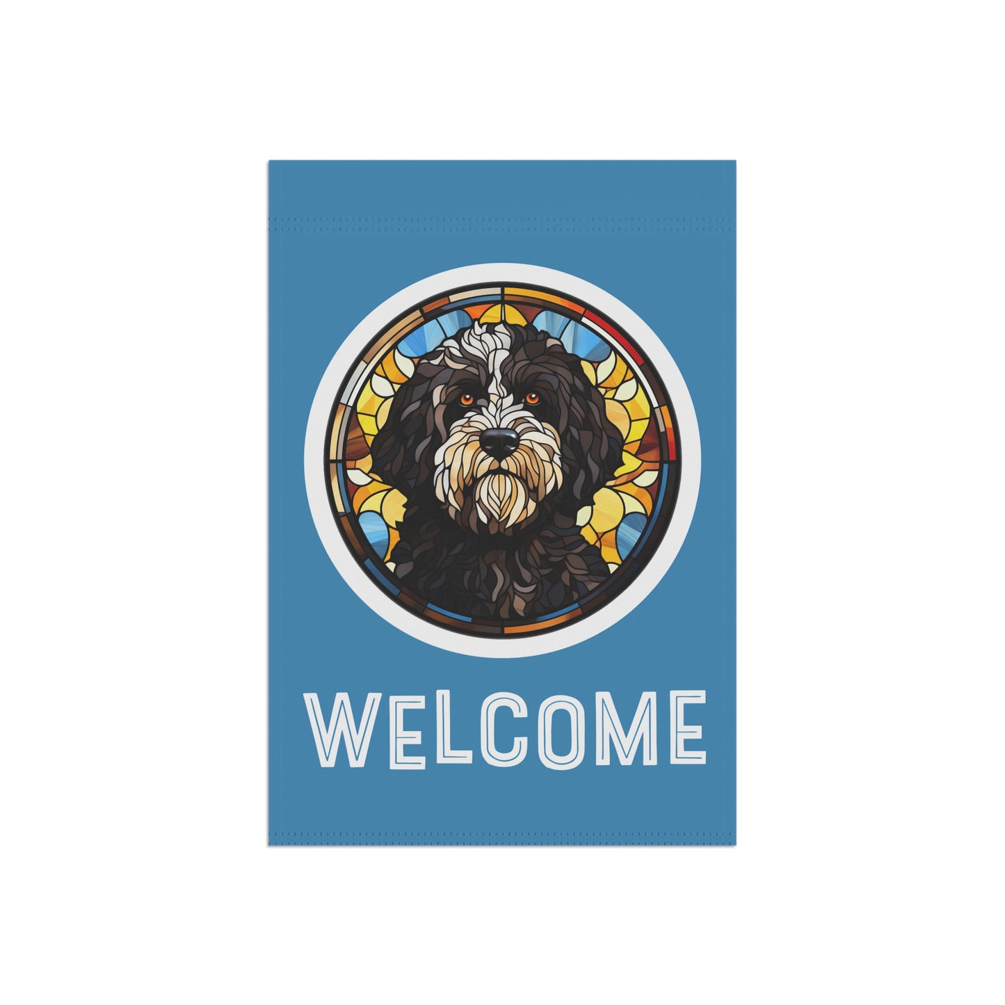 Portuguese Water Dog Welcome 2-Sided Garden & House Flag/Banner