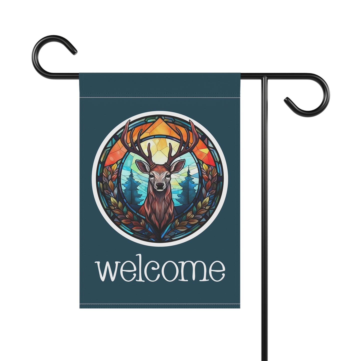 Buck Welcome 2-Sided Garden & House Flag/Banner