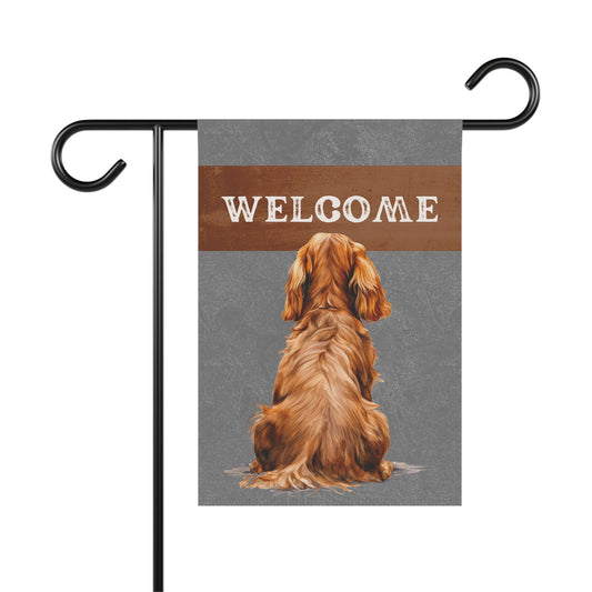 Cocker Spaniel Welcome 2-Sided Garden & House Flag/Banner