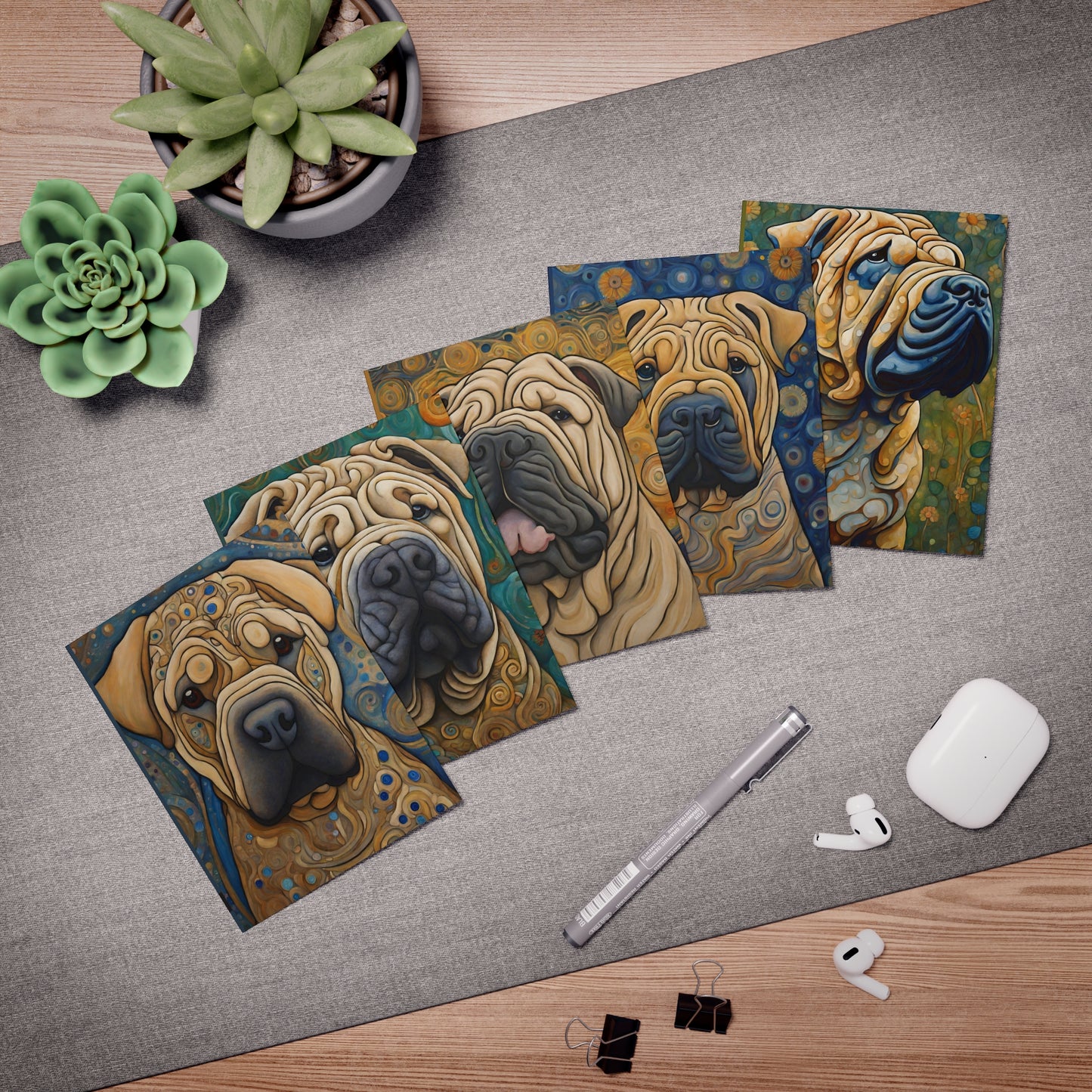 Shar Pei Greeting Cards (5-Pack)