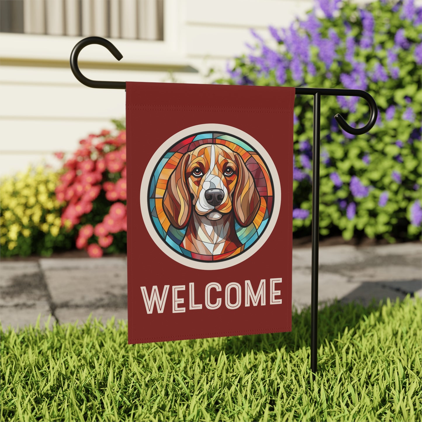 Beagle Welcome 2-Sided Garden & House Flag/Banner