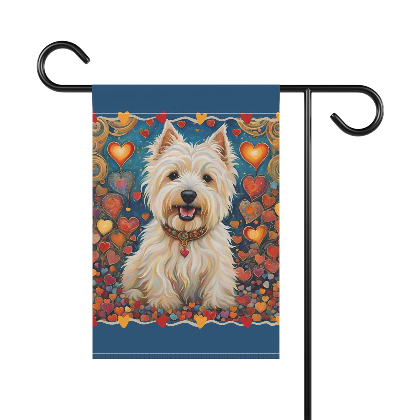 West Highland Terrier Valentine 2-Sided Garden & House Flag/Banner