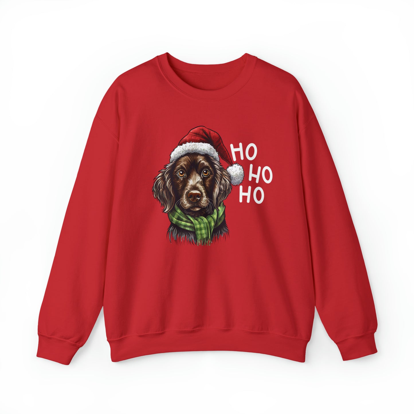 Ho Ho Ho Ready For Christmas Cute Dog Unisex Heavy Blend™ Crewneck Sweatshirt