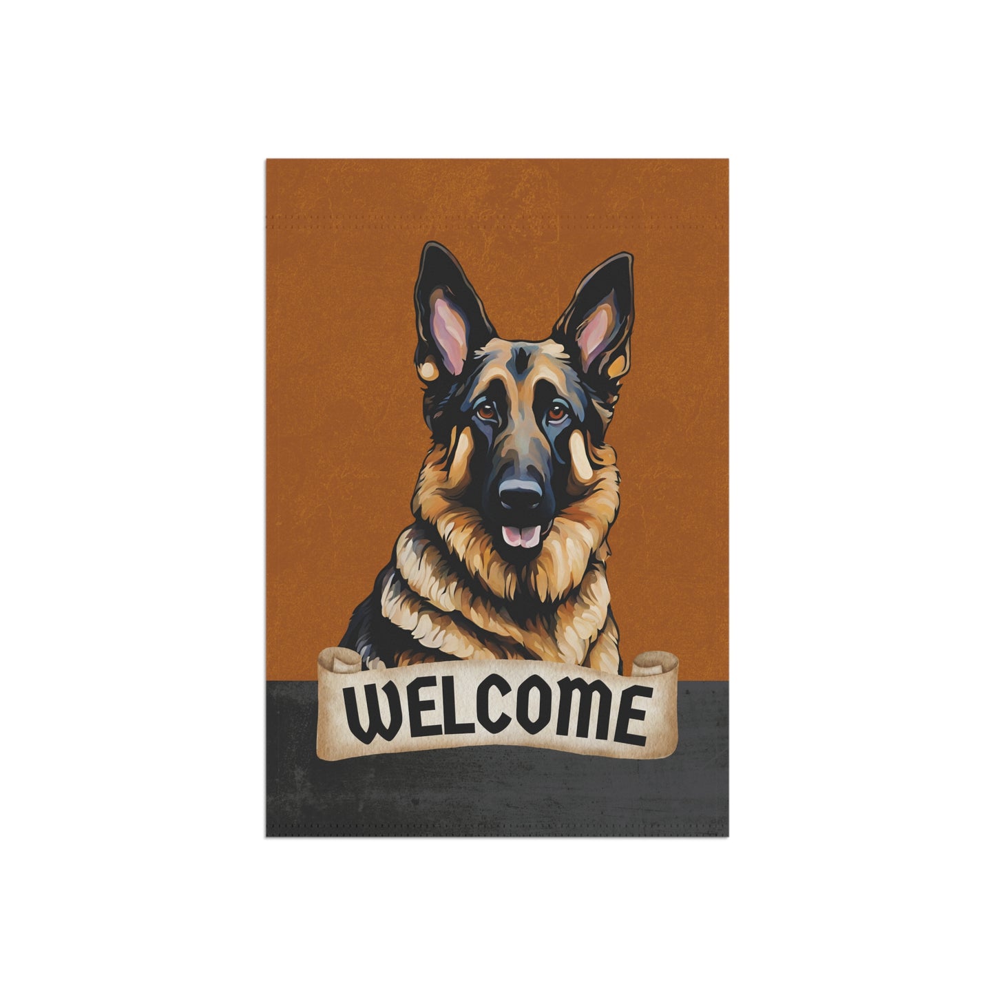 German Shepherd Welcome 2-Sided Garden & House Flag/Banner