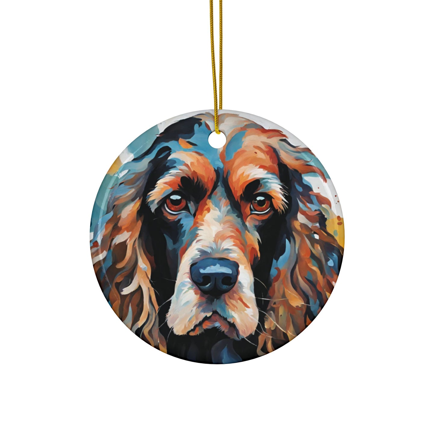 Cocker Spaniel 3" Ceramic Ornaments, 2-Side Print, (1pc, 10pcs)