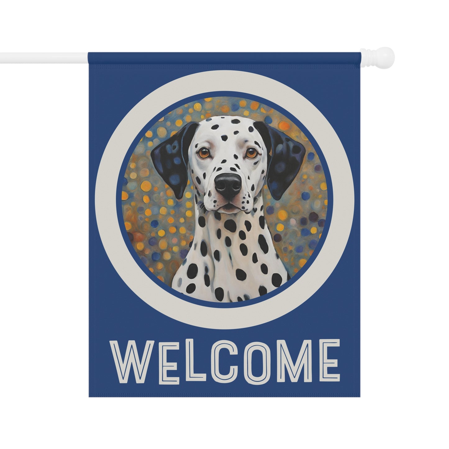 Dalmatian Welcome 2-Sided Garden & House Flag/Banner