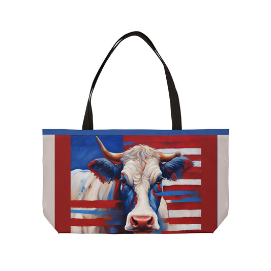 All American Cow Weekender Tote Bag