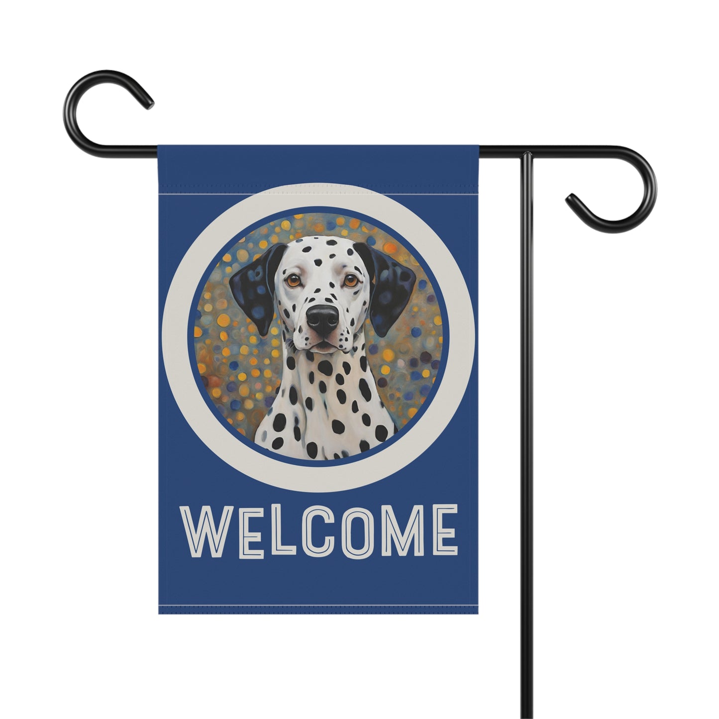 Dalmatian Welcome 2-Sided Garden & House Flag/Banner