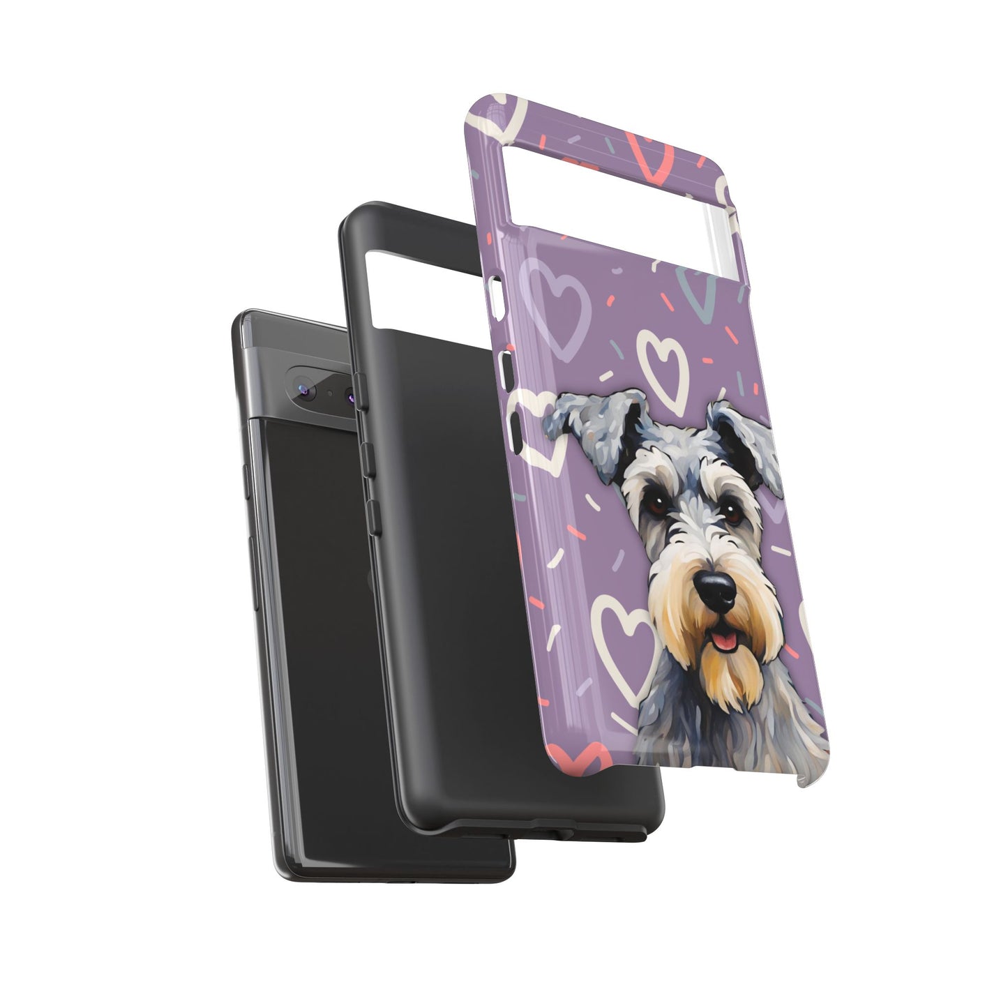 Miniature Schnauzer Love iPhone Samsung Galaxy Google Pixel Glossy Tough Case