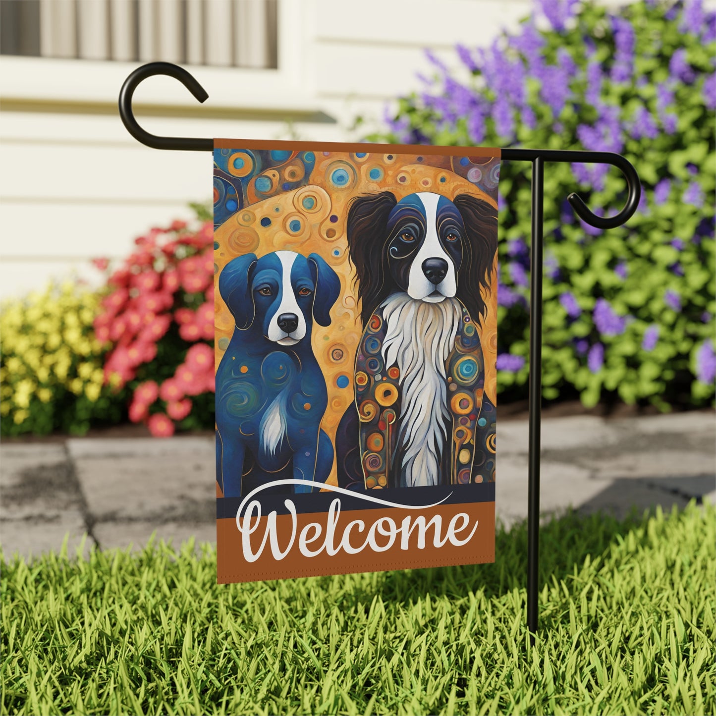 Rusty & Schroeder Welcome 2-Sided Garden & House Flag/Banner