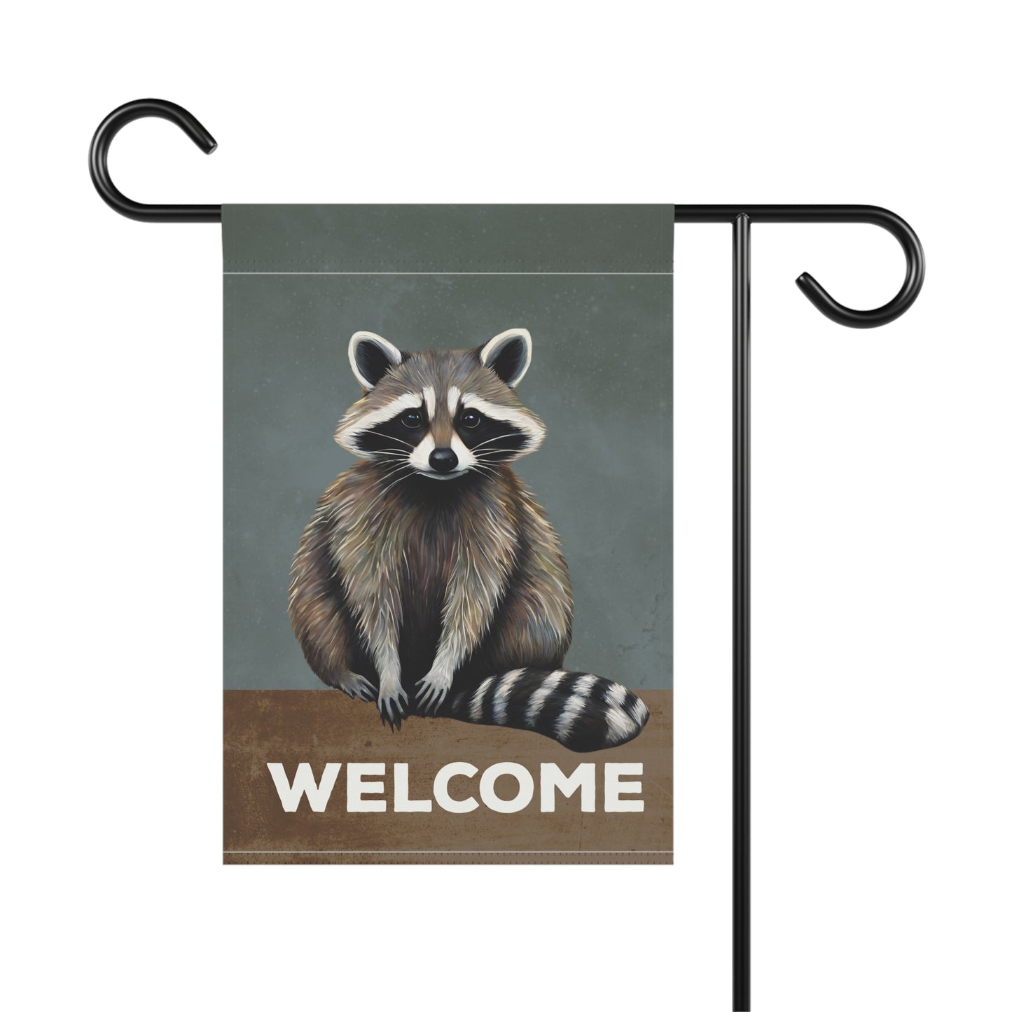 Raccoon Welcome 2-Sided Garden & House Flag/Banner