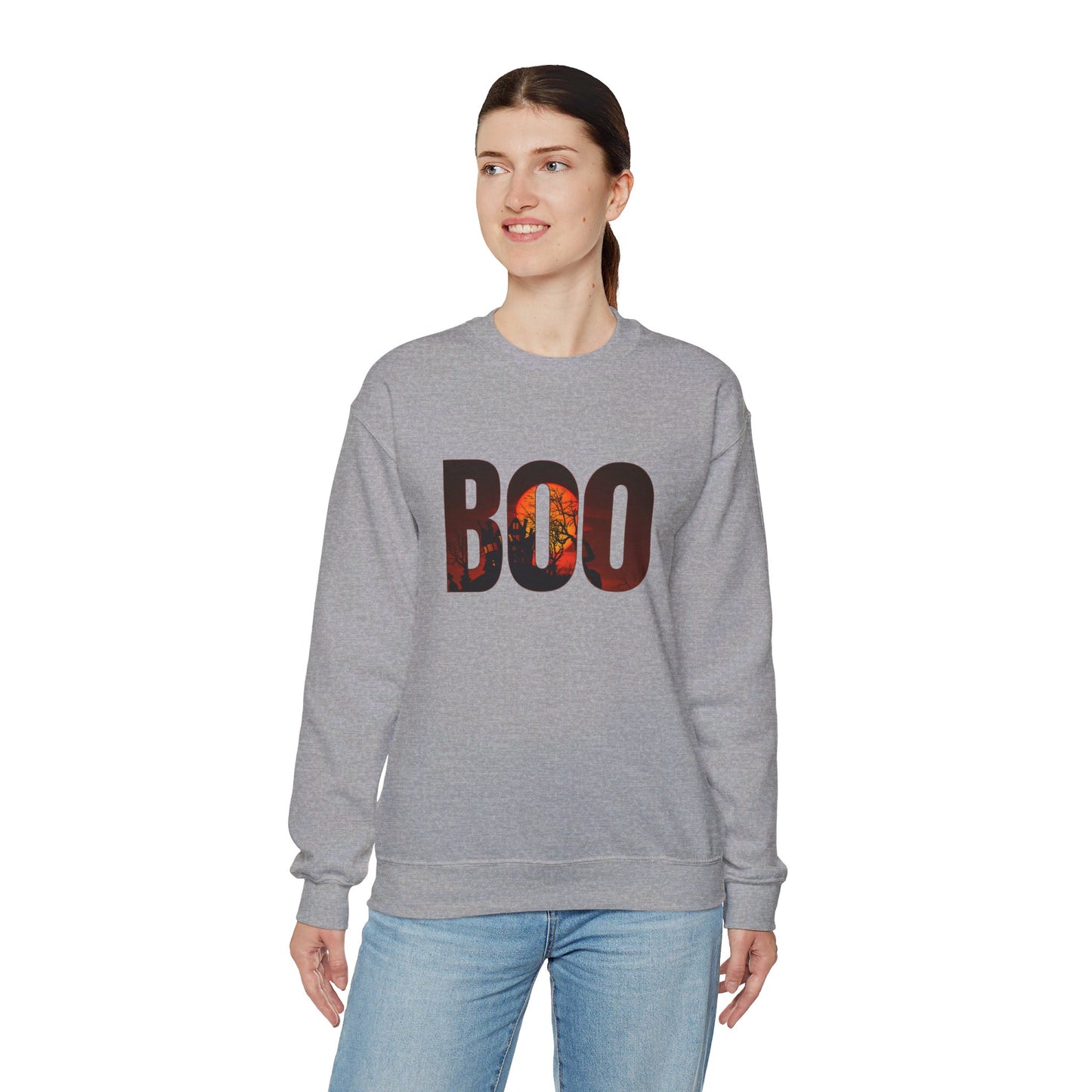 Full Moon BOO Unisex Heavy Blend™ Crewneck Sweatshirt